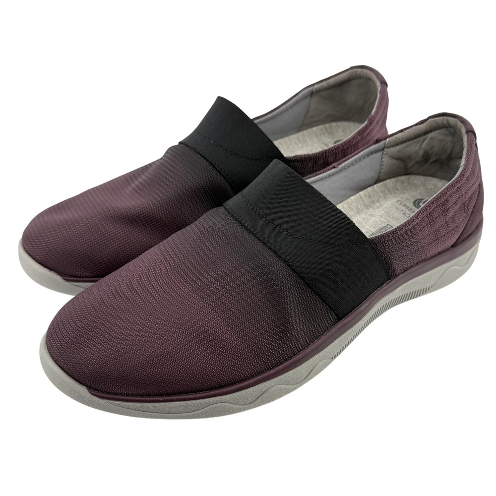 Clarks Cloudsteppers McKella Brynn Slip‎ On Casual Shoes Purple Women 11.5 WIDE
